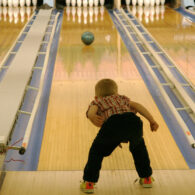 Little kid bowling