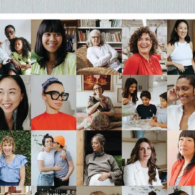 Tiled headshots of 15 women